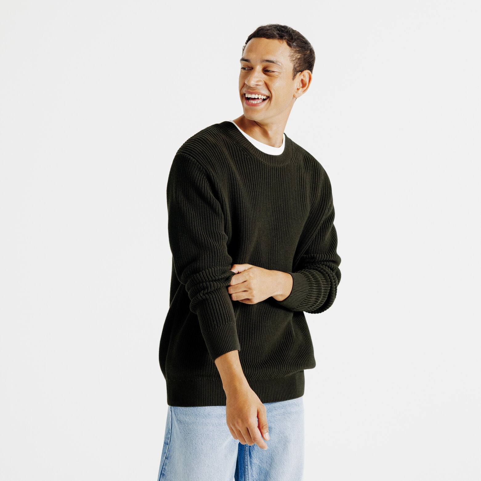 Pull col rond en c&ocirc;te