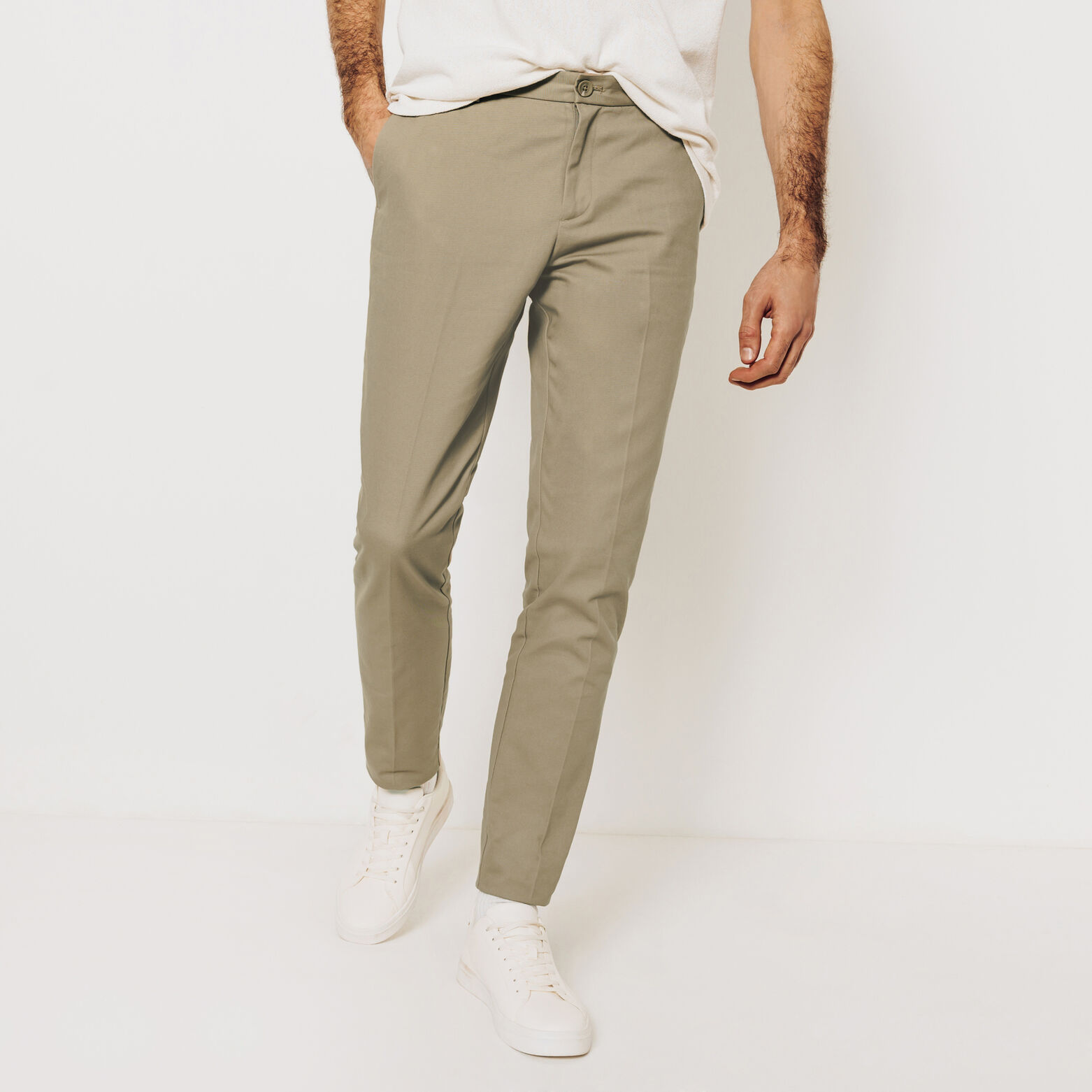 Pantalon tapered twill