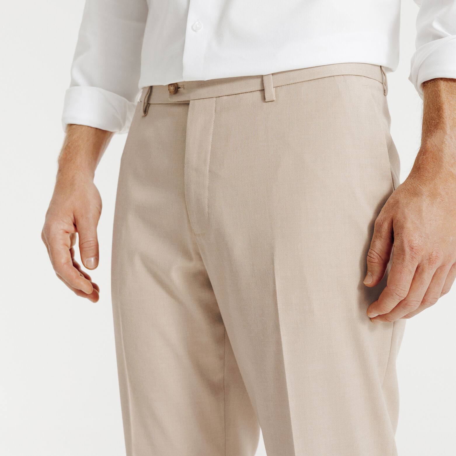 Comfort fit kostuumbroek in twill