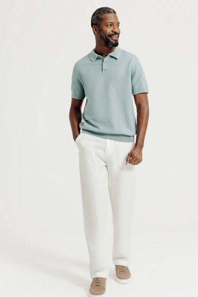 Pantalon chino loose 100% lin