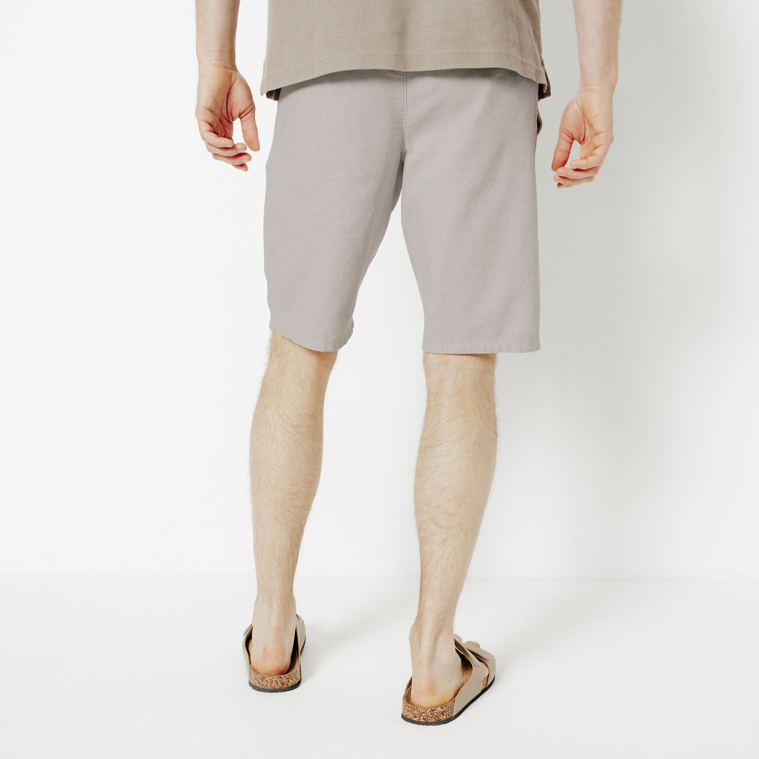 Bermuda uni en coton lin