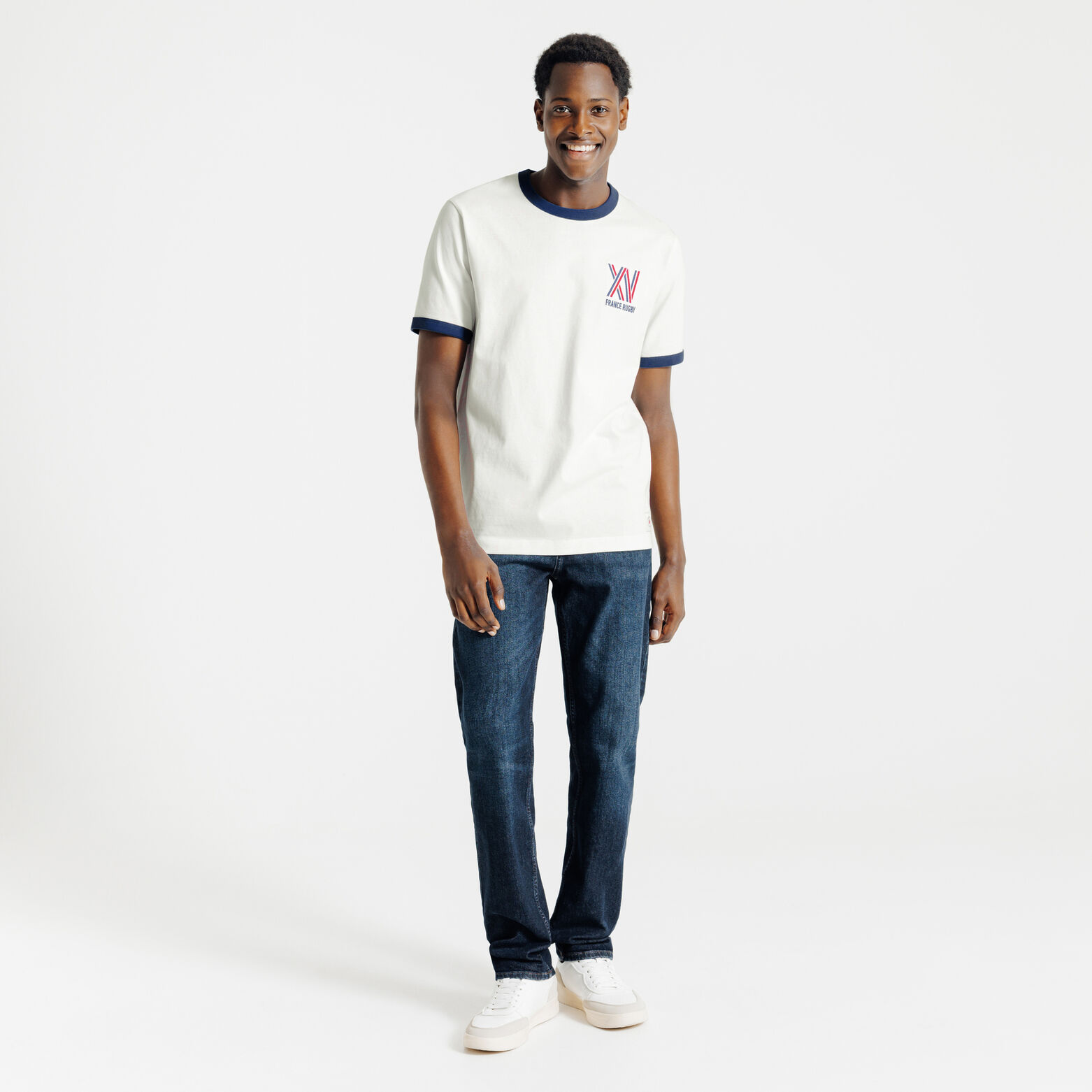 Tee shirt brod&eacute; poitrine licence France Rugby