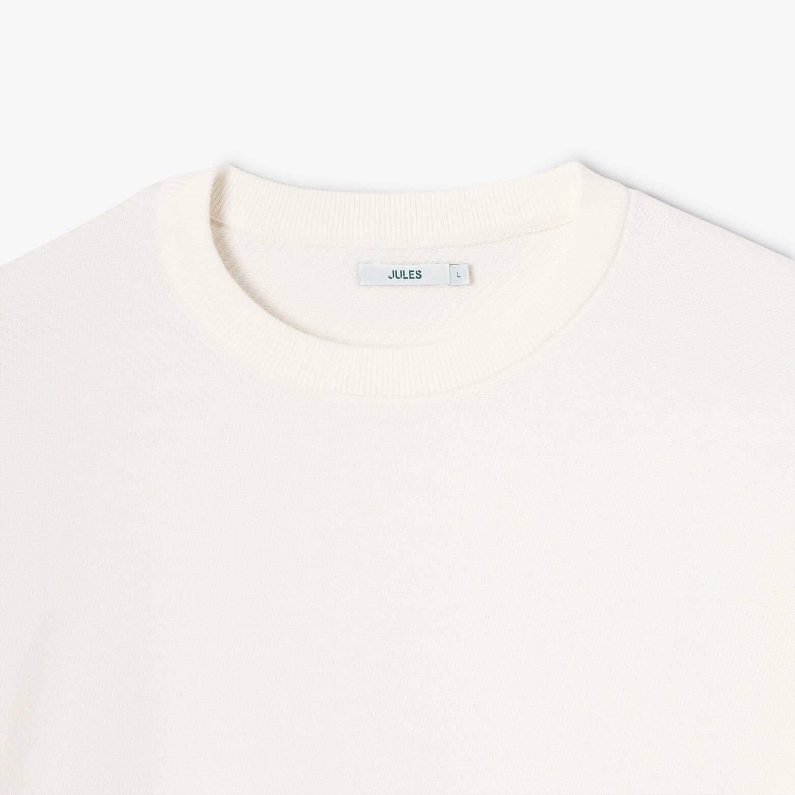 Trui ronde hals in fantasie-stekenpatroon