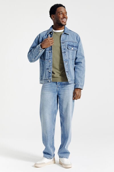 Pull col rond finition roulott&eacute;e