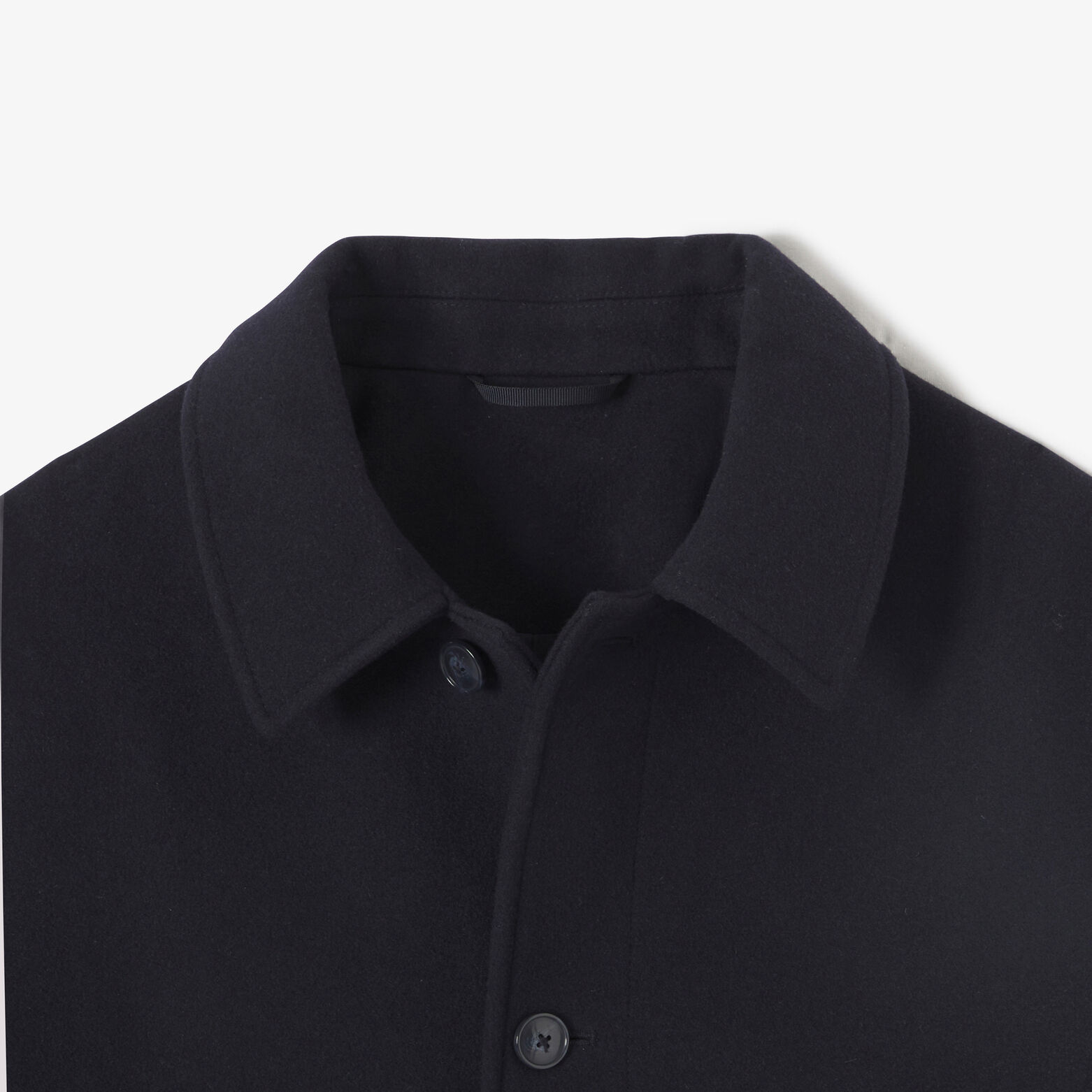 Manteau long col chemise