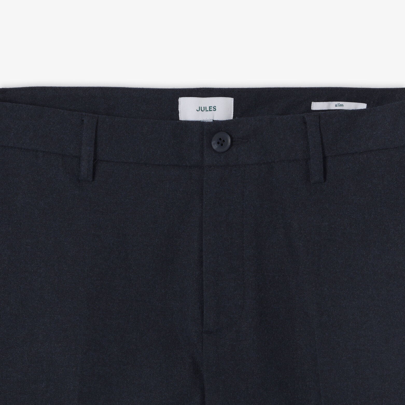 Slim fit chinobroek met flaneleffect