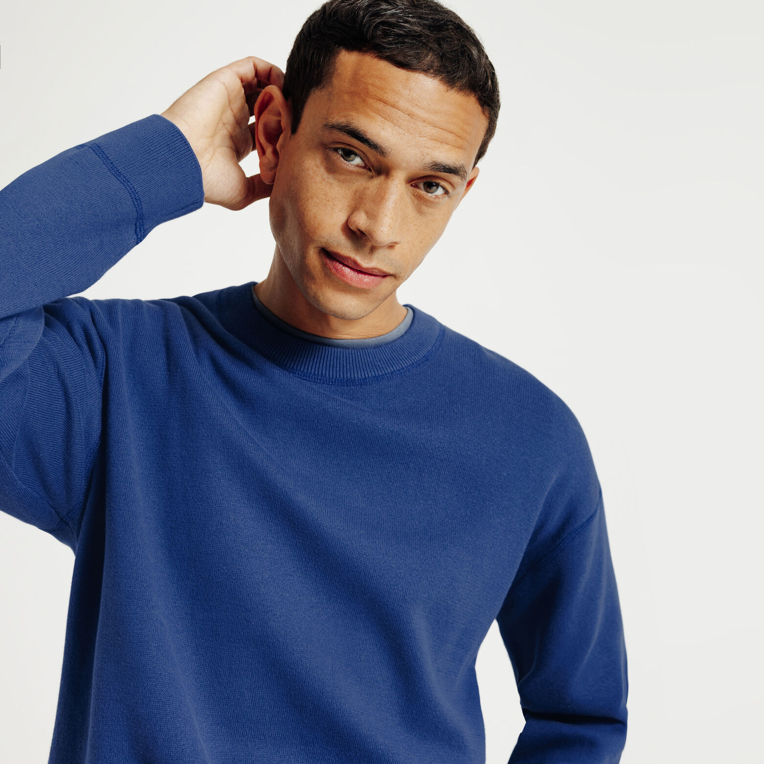 Pull col rond relax tricotage jacquard