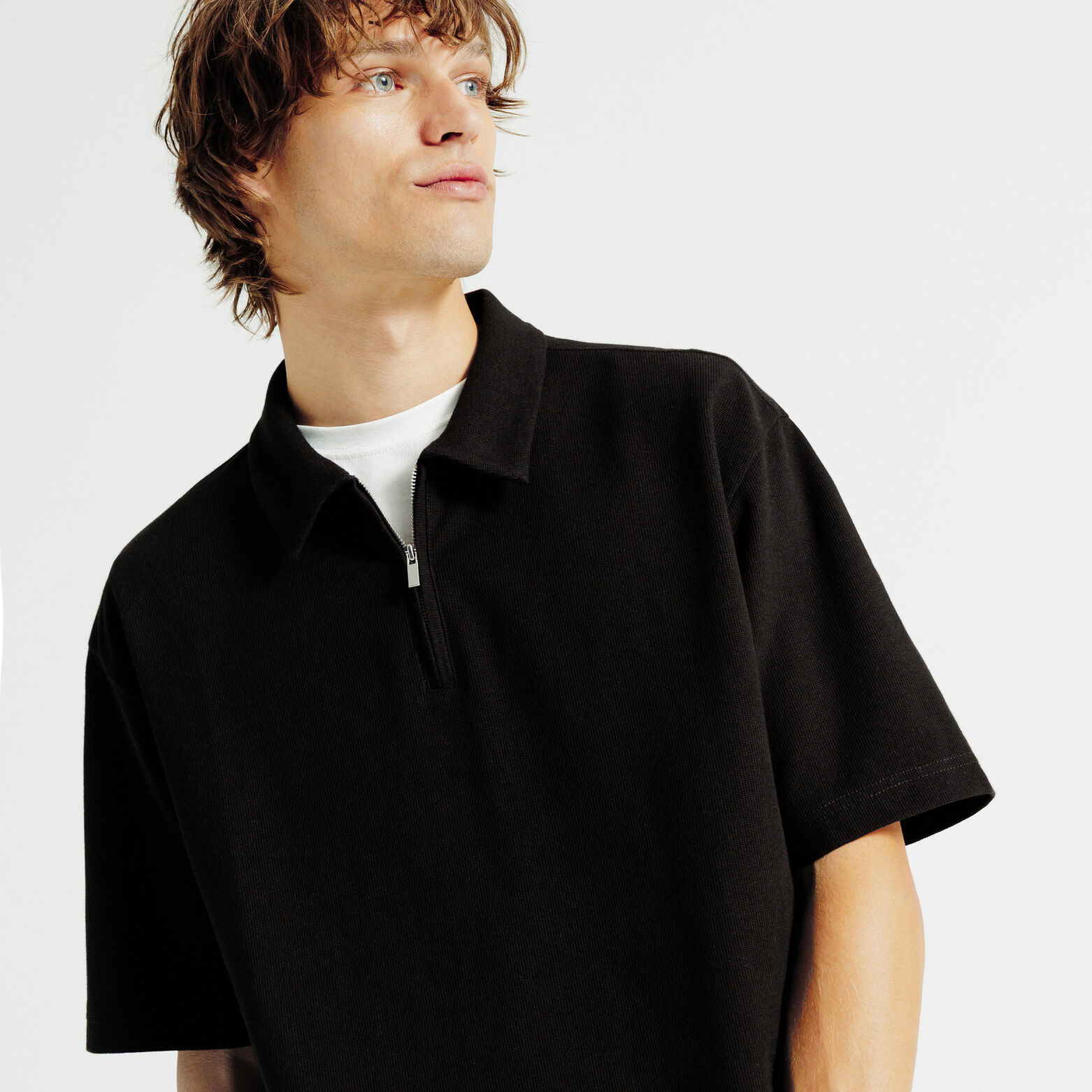 Polo korte mouwen, kraag met rits