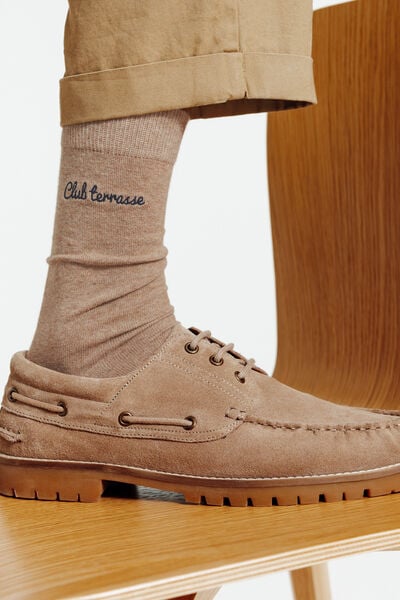 Chaussettes hautes &agrave; message