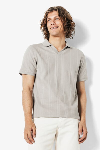 Polo manches courtes col resort &agrave; lignes