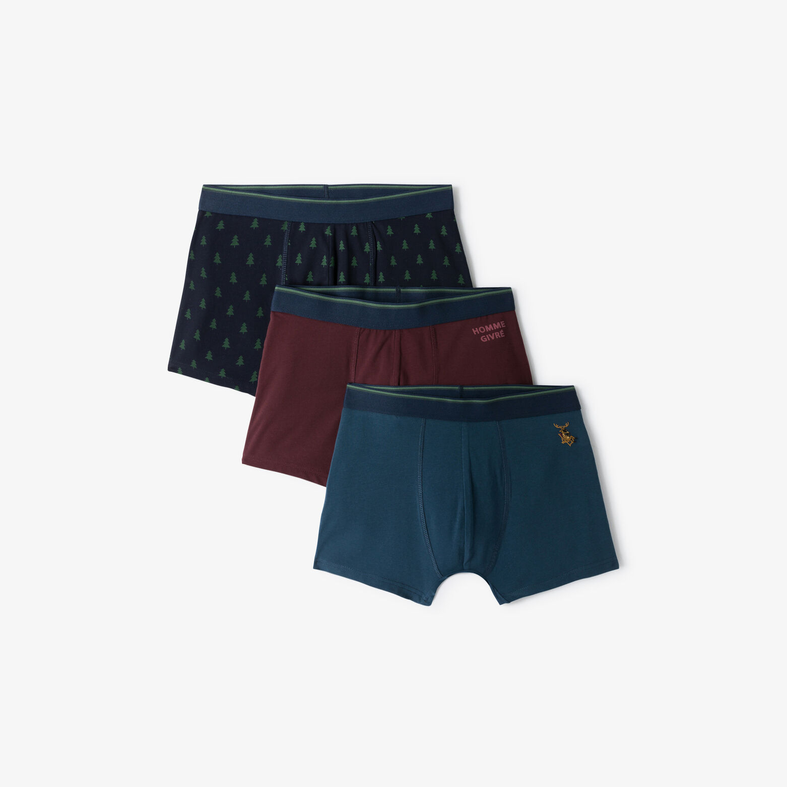Coffret 3 boxers esprit No&euml;l