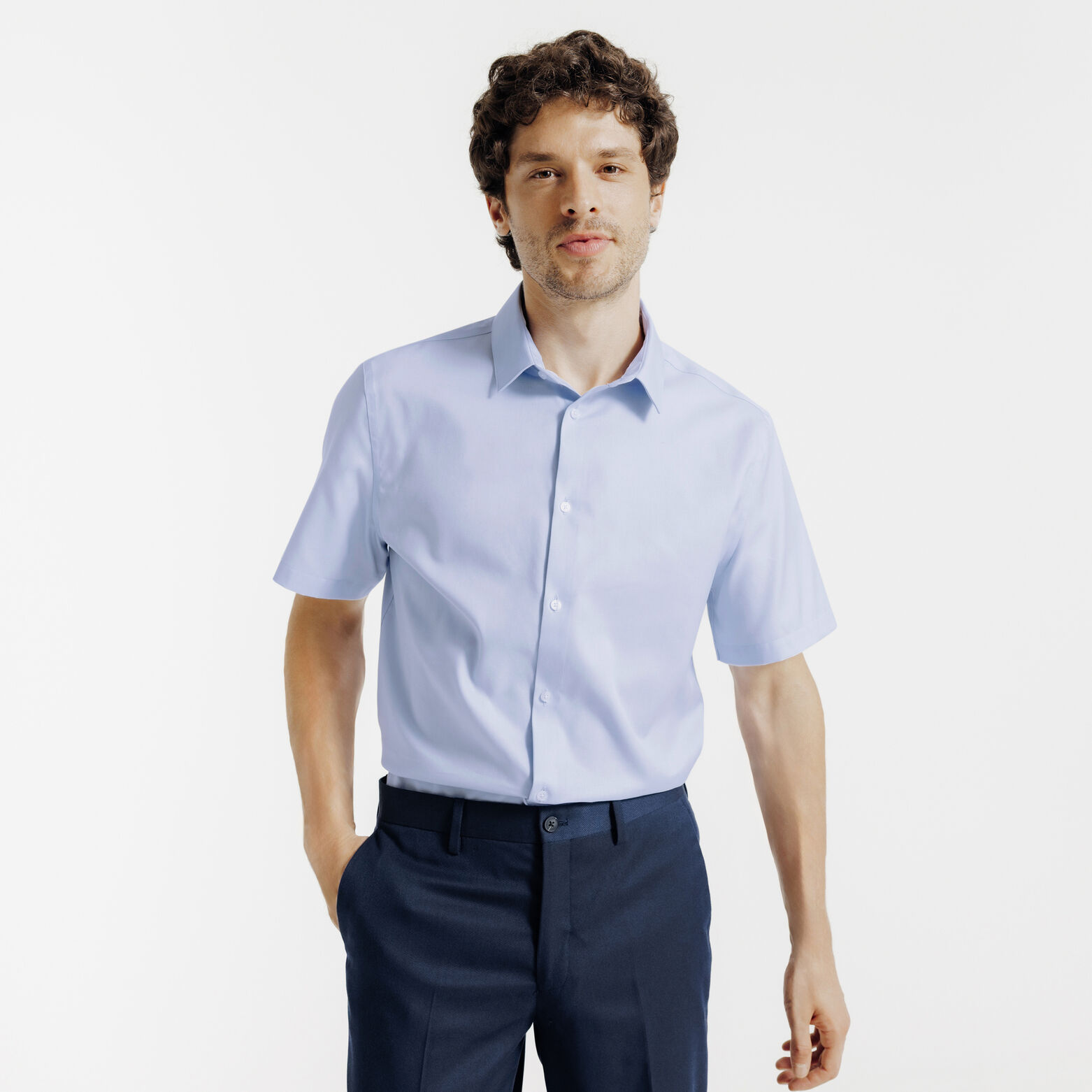 Chemisette en coton sans repassage