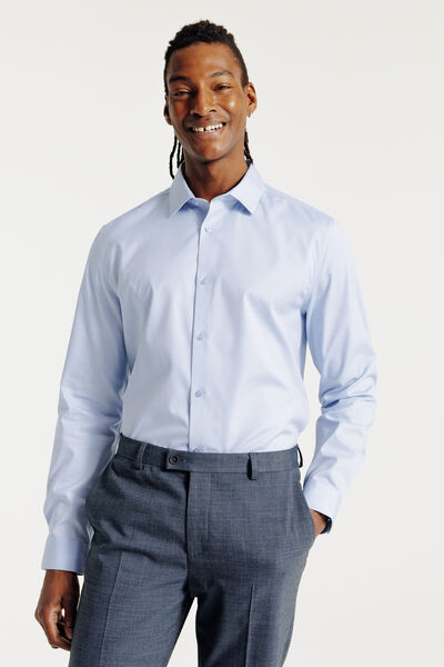 Chemise sans repassage en coton slim