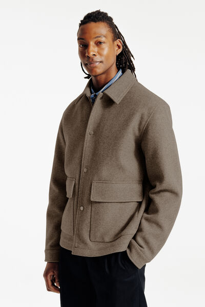 Blouson col chemise pressionn&eacute;