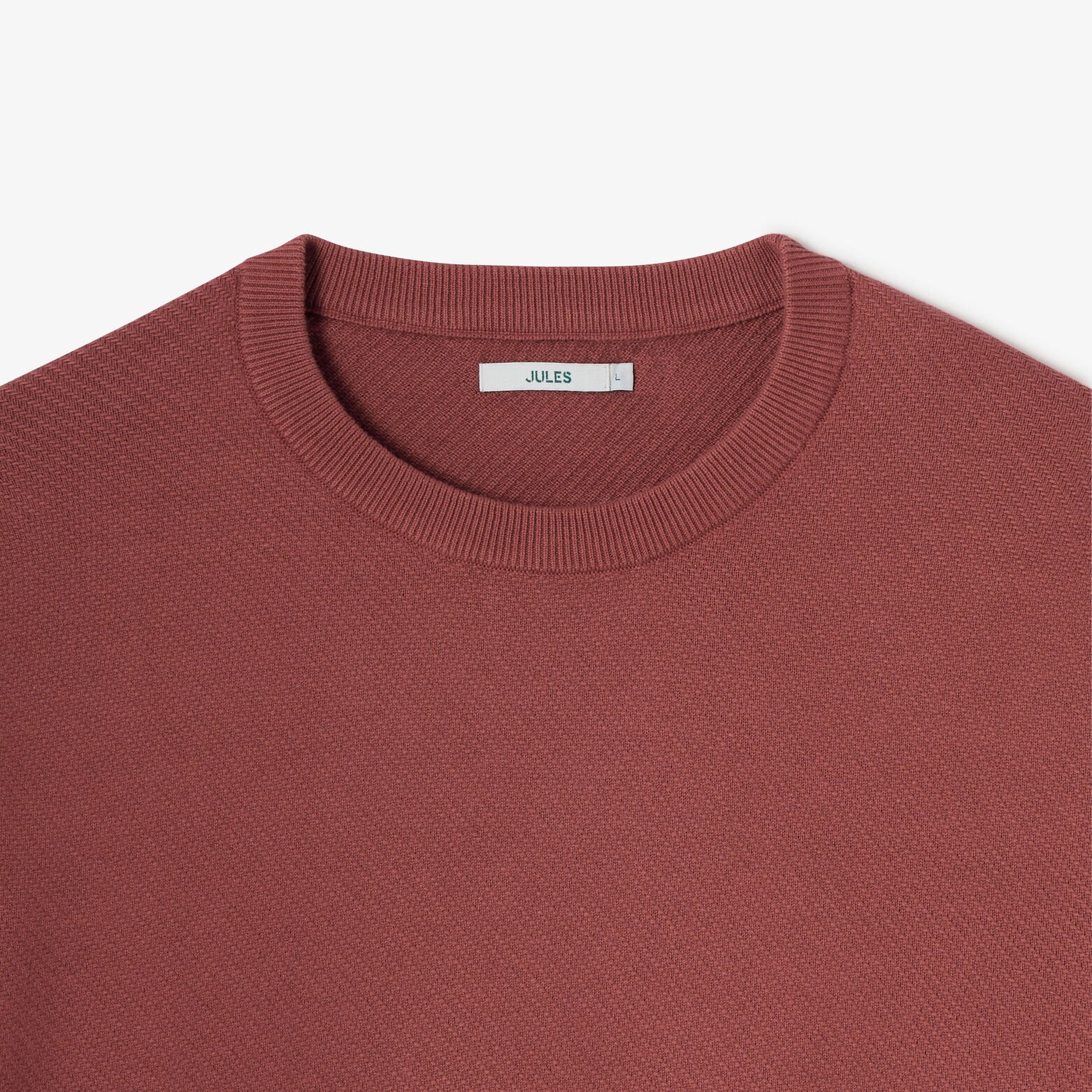 Pull col rond jeux de points fantaisie