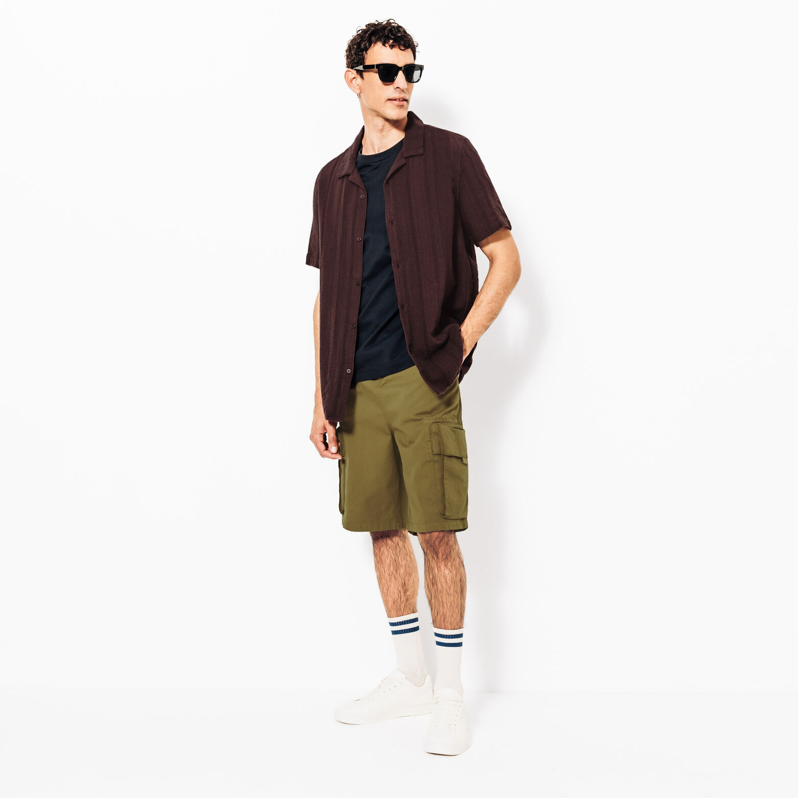 Chemisette en coton jacquard