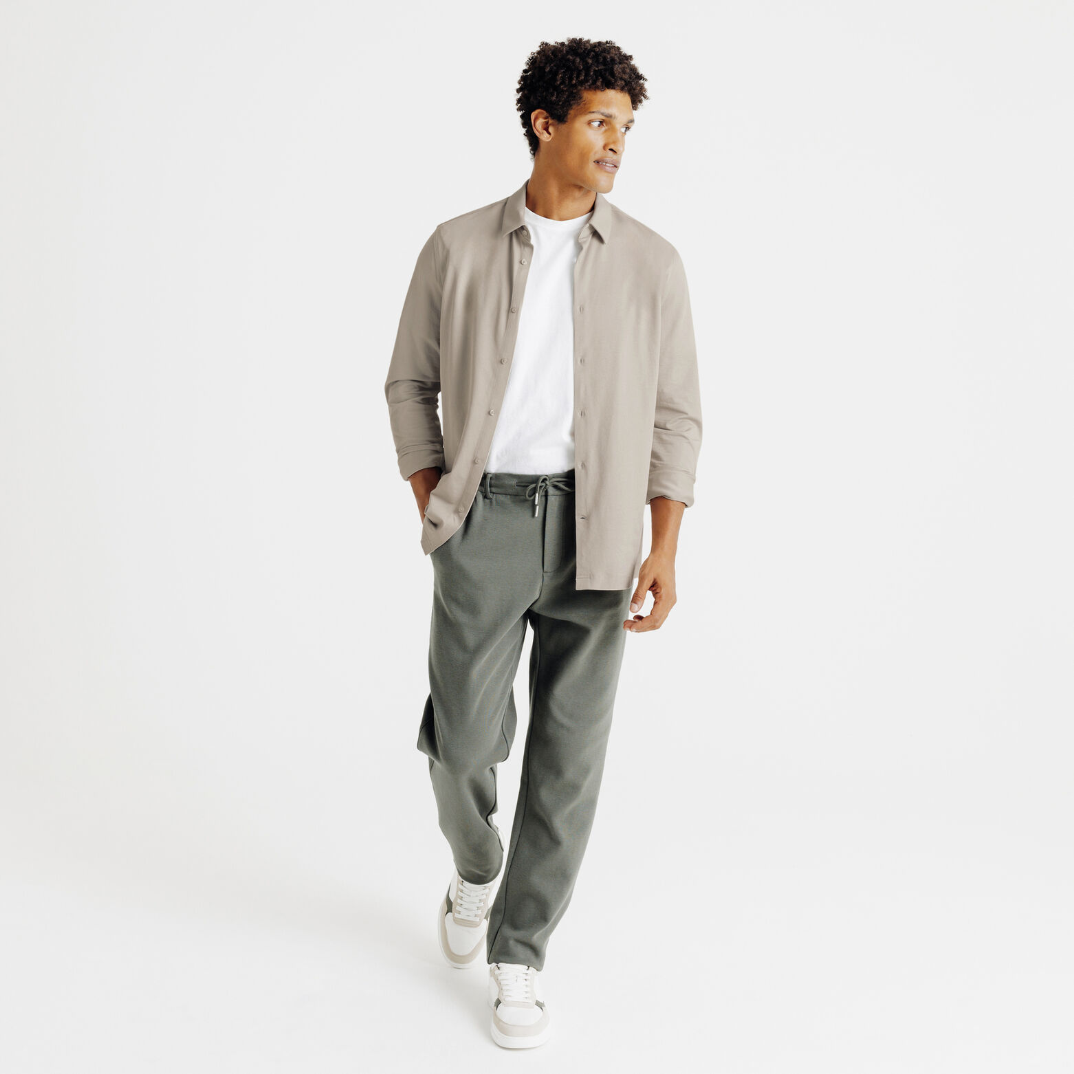 Chemise en maille coton slim