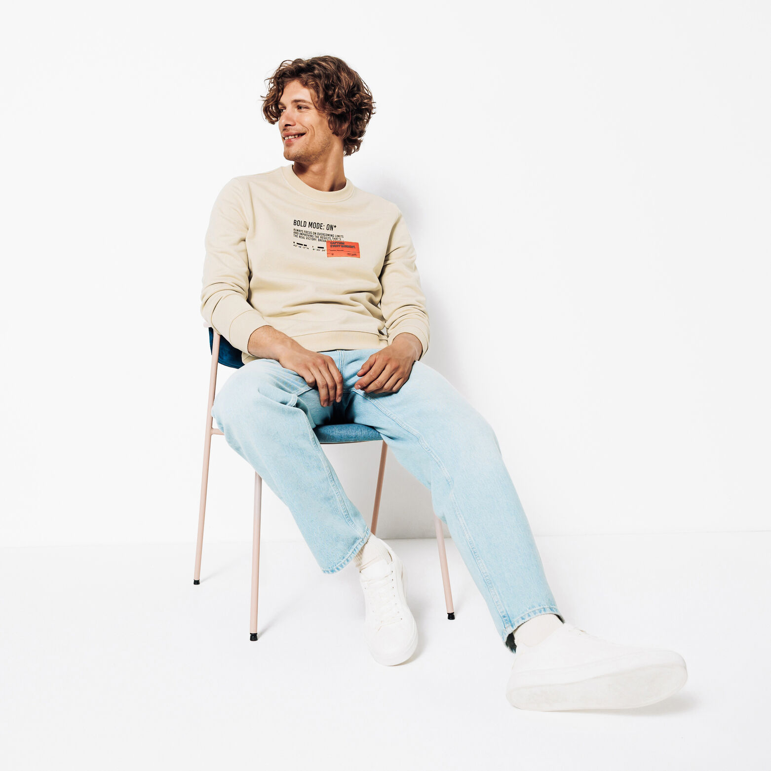 Sweater met ronde hals en print