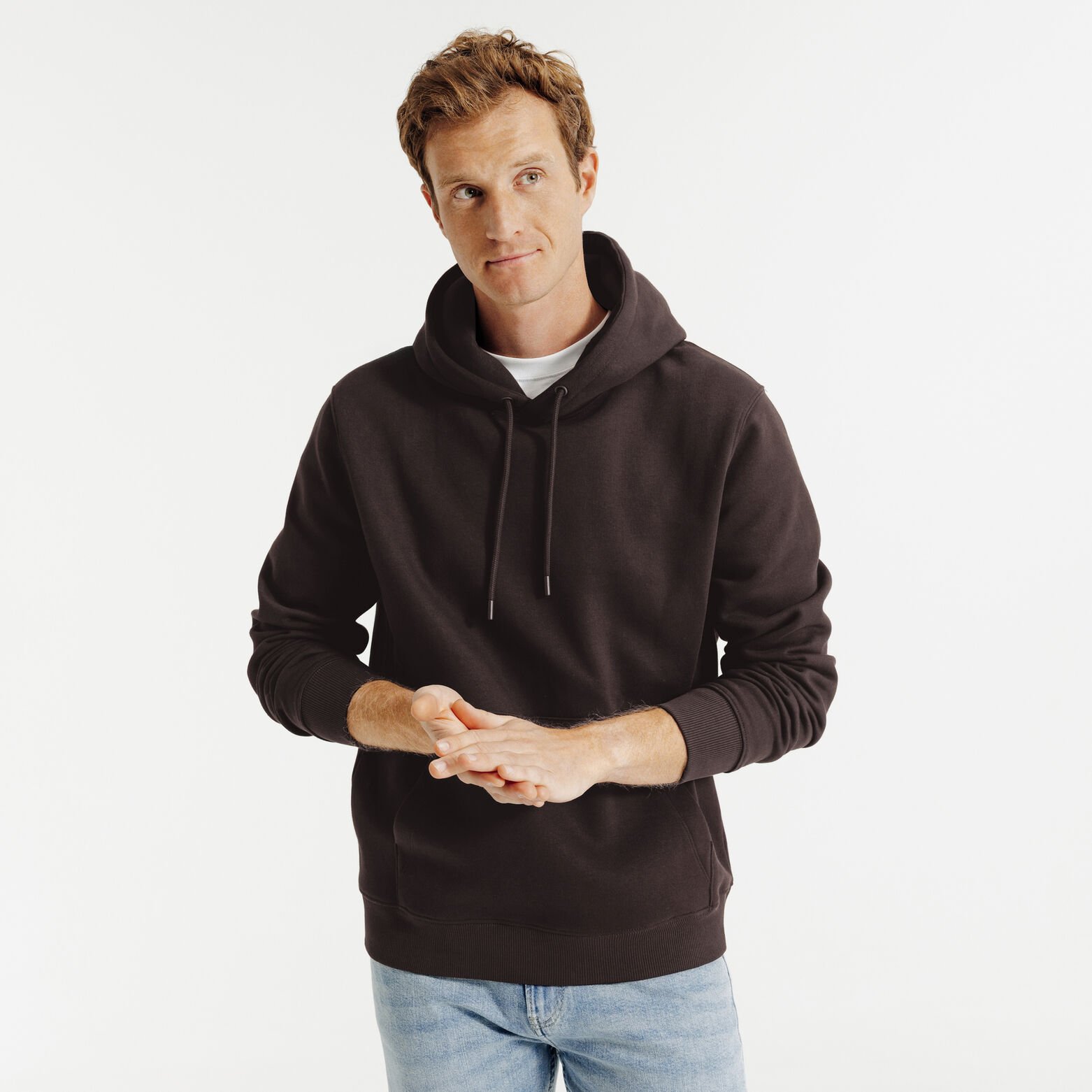 Sweat &agrave; capuche uni