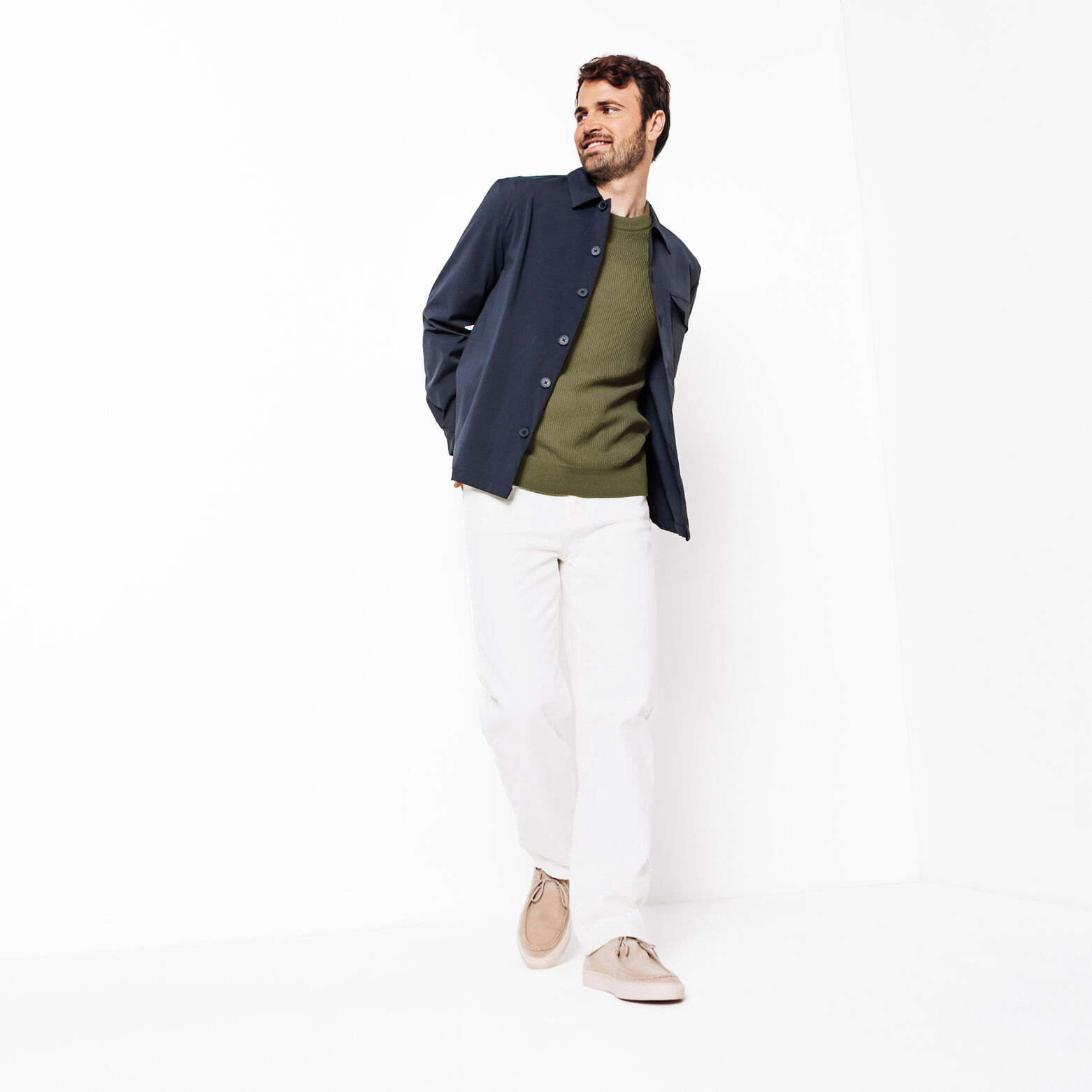 Pull col rond c&ocirc;te fantaisie