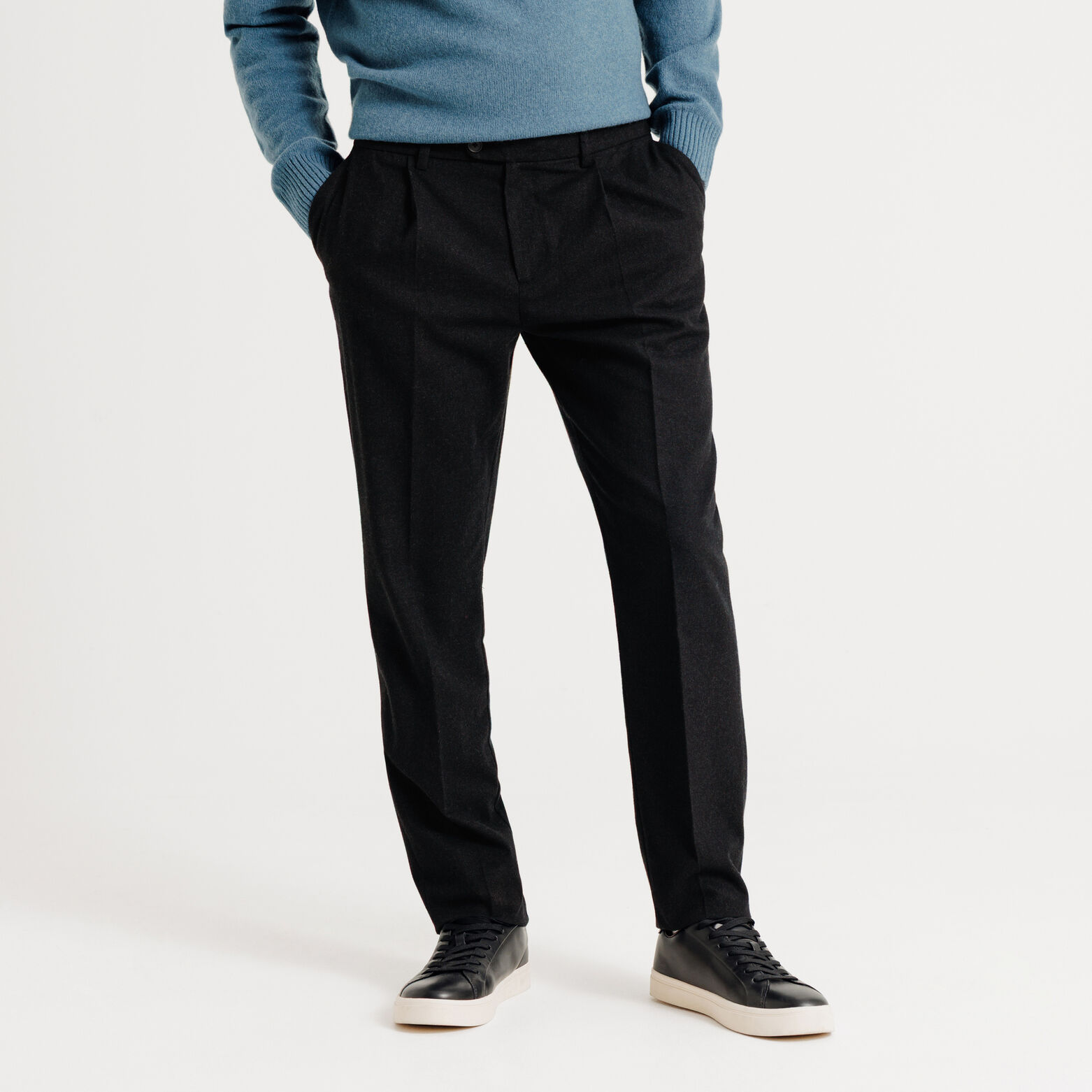 Pantalon chino tapered flanelle