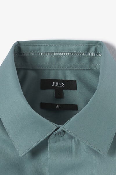 Chemise sans repassage en coton unie slim