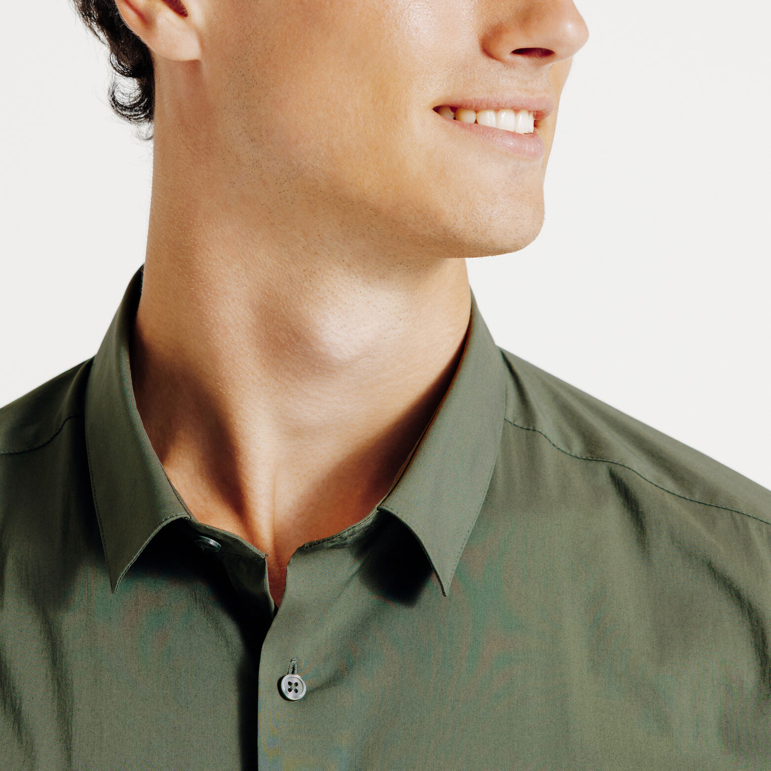 Chemise regular unie coton