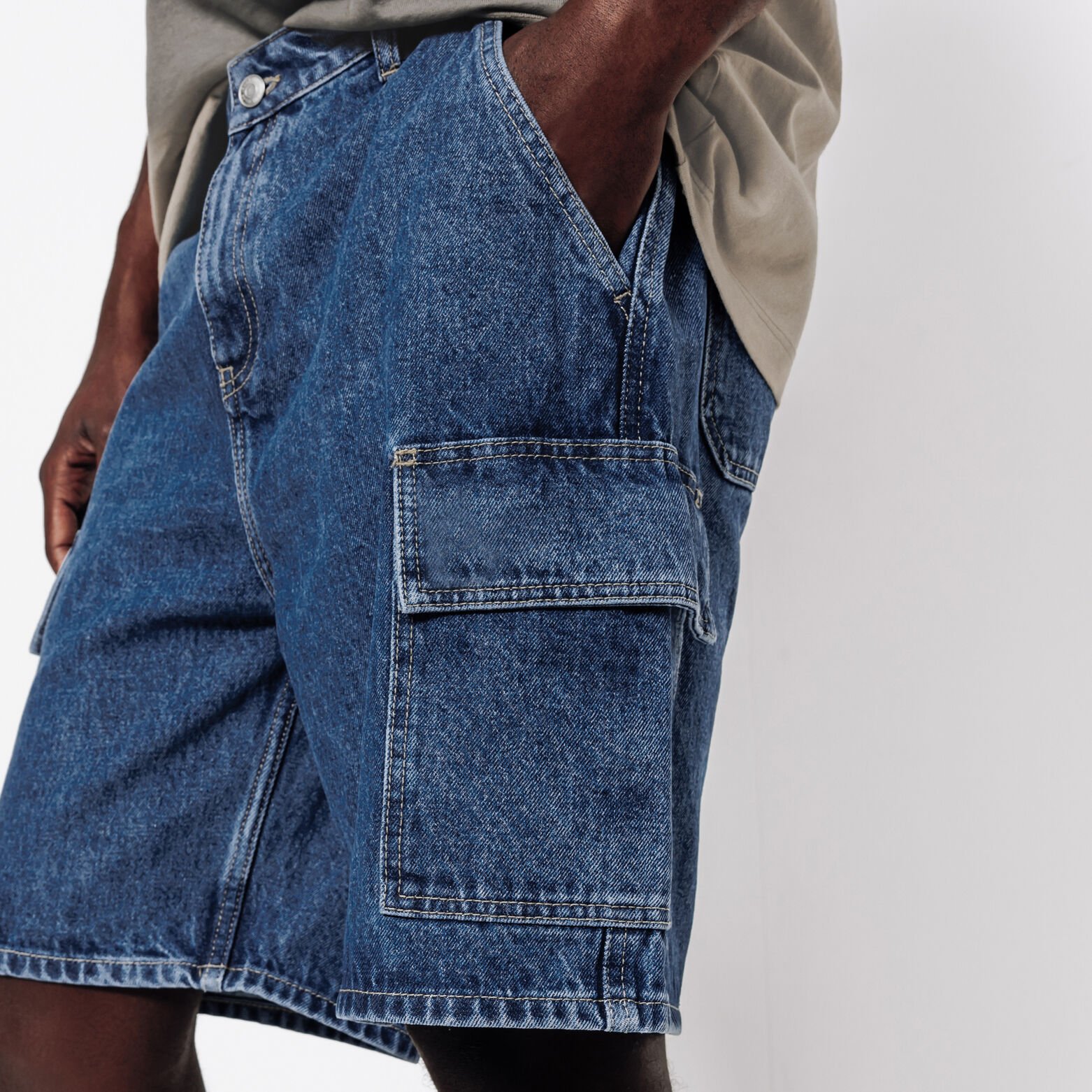 Bermuda baggy en jean