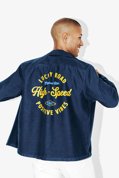 Surchemise en coton imprim&eacute;e