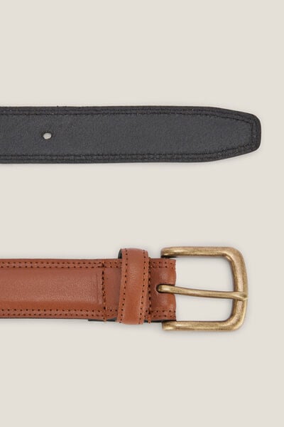 Ceinture en cuir lisse