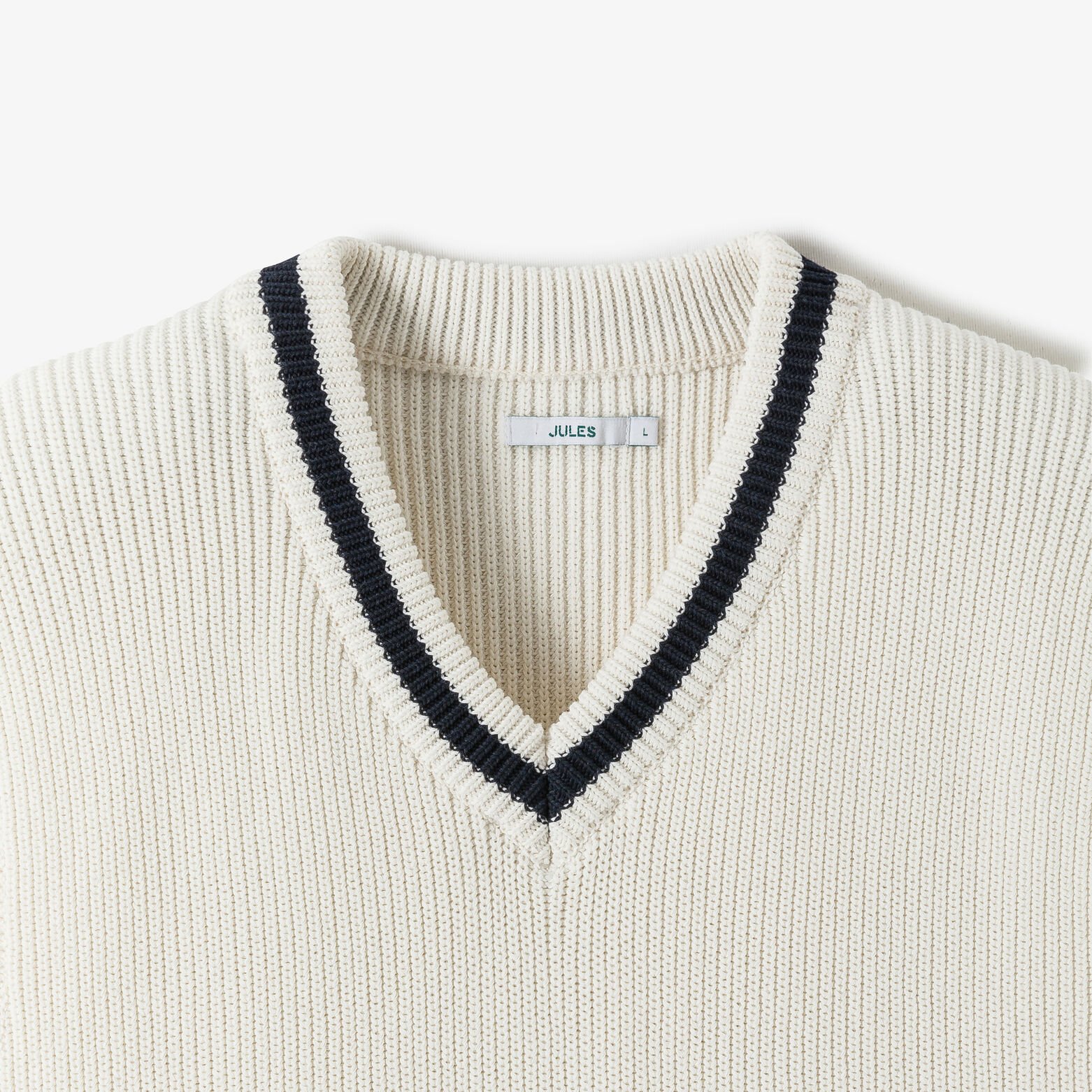 Trui met V-hals zonder mouwen