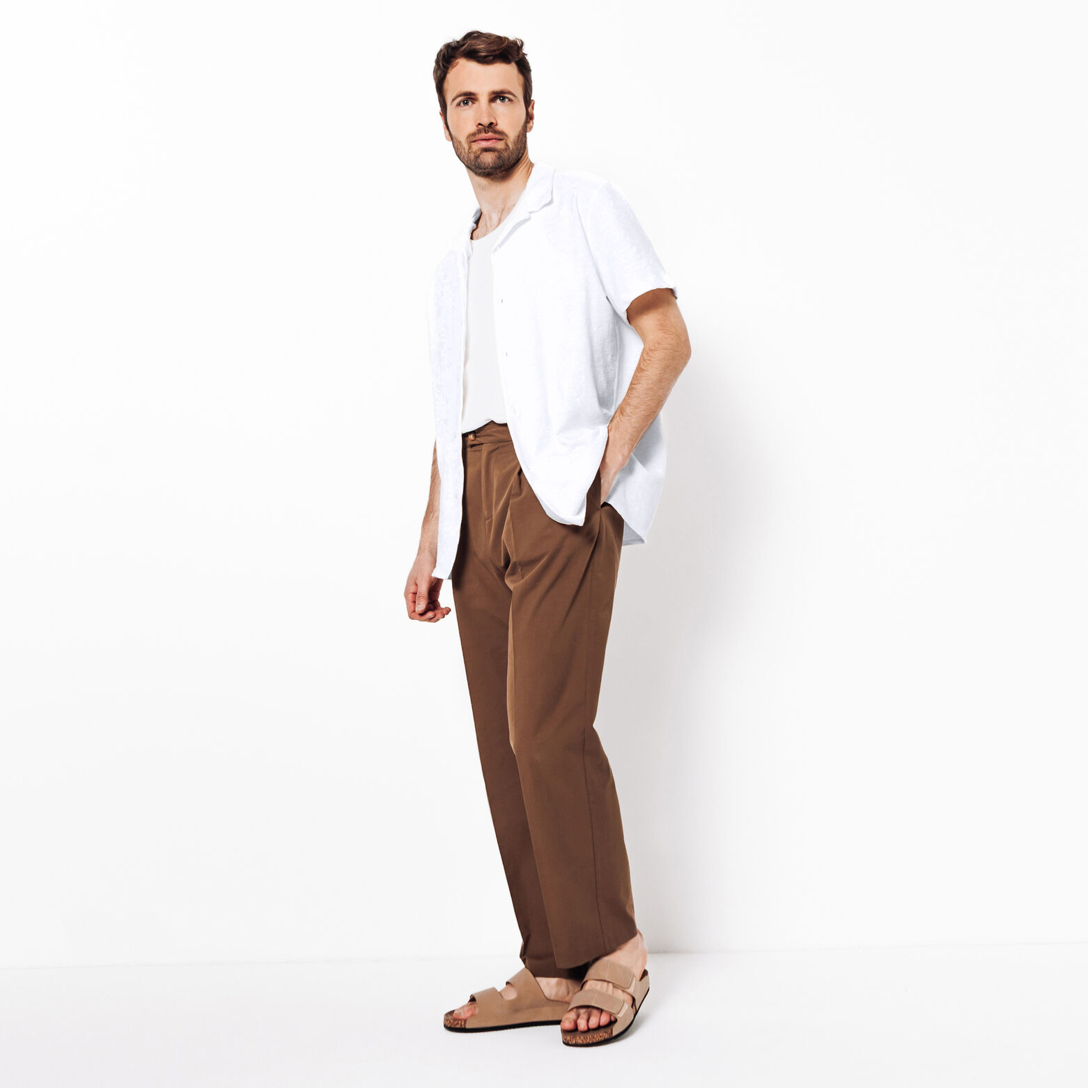 Hemdje in badstof met haaienkraag