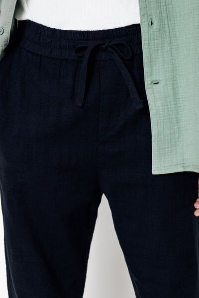 Pantalon loose mati&egrave;re textur&eacute;e