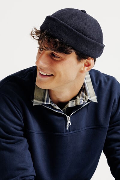 Casquette sans visi&egrave;re en flanelle