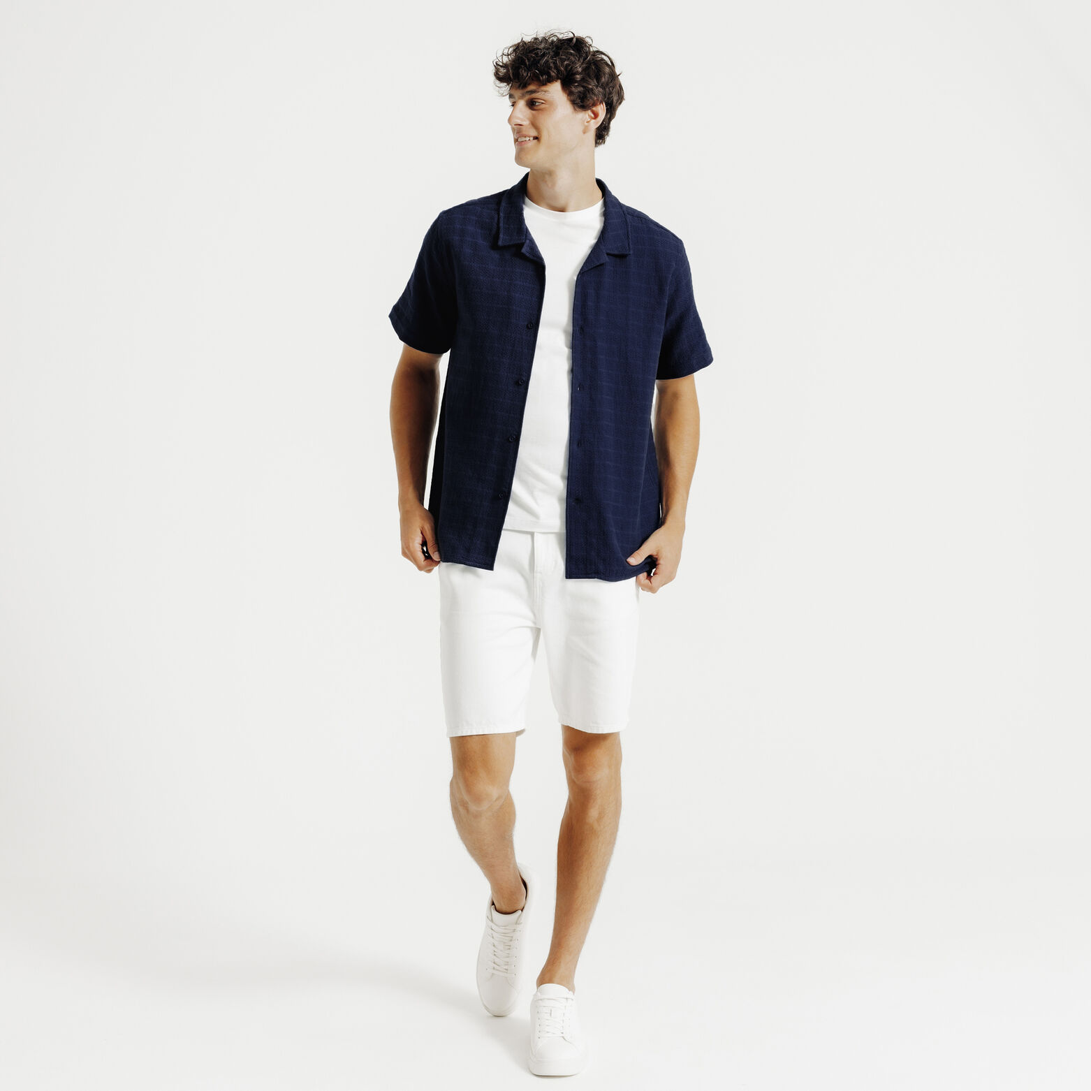 Chemisette en coton jacquard regular