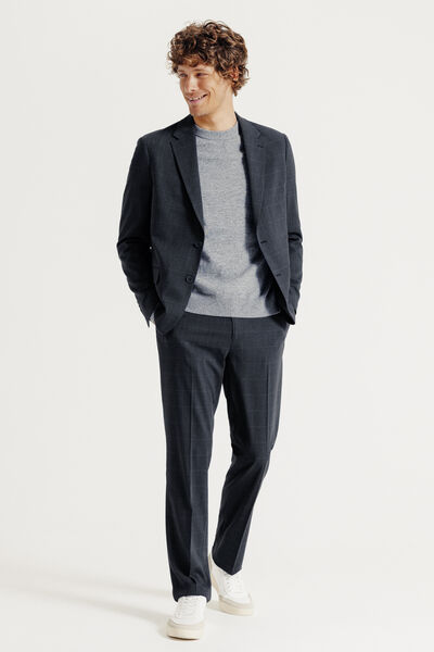 Costume 2 pi&egrave;ces confort &agrave; carreaux - Bleu fonc&eacute;