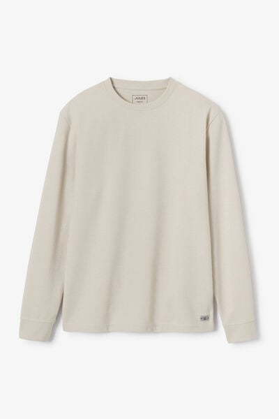 Tee shirt manches longues mati&egrave;re reli&eacute;f&eacute;e