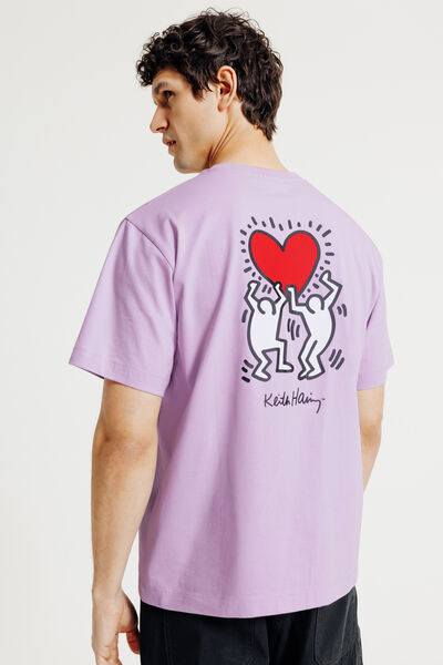 Tee shirt imprim&eacute; devant dos licence Keith Haring