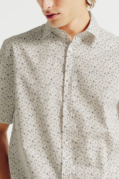 Regular fit hemdje in katoen met bloemenprint