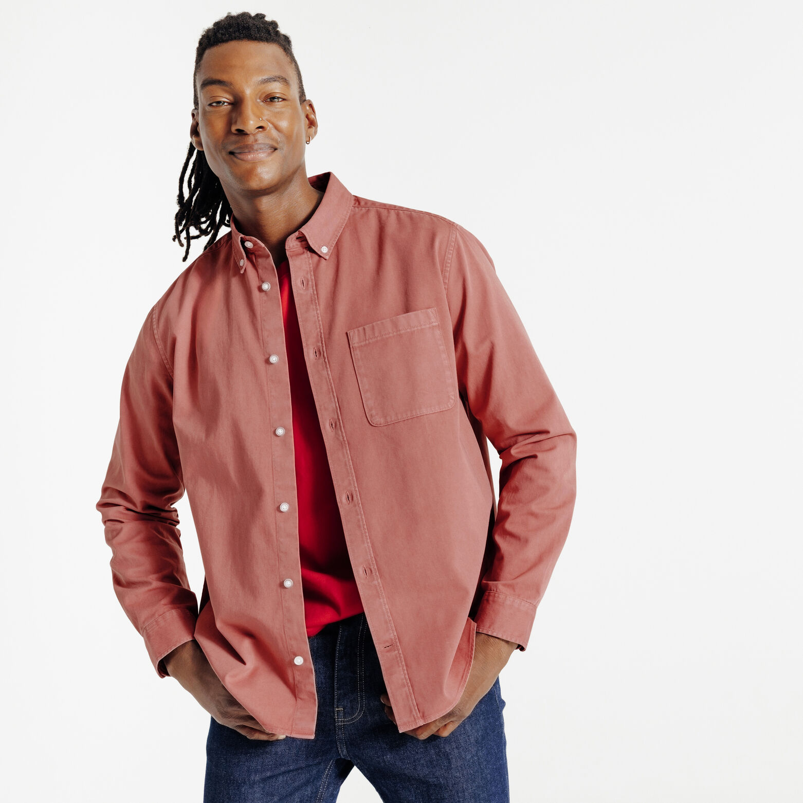 Chemise en coton unie