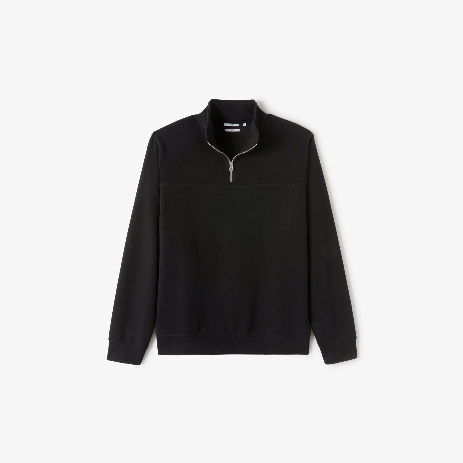 Sweat col montant zipp&eacute; uni