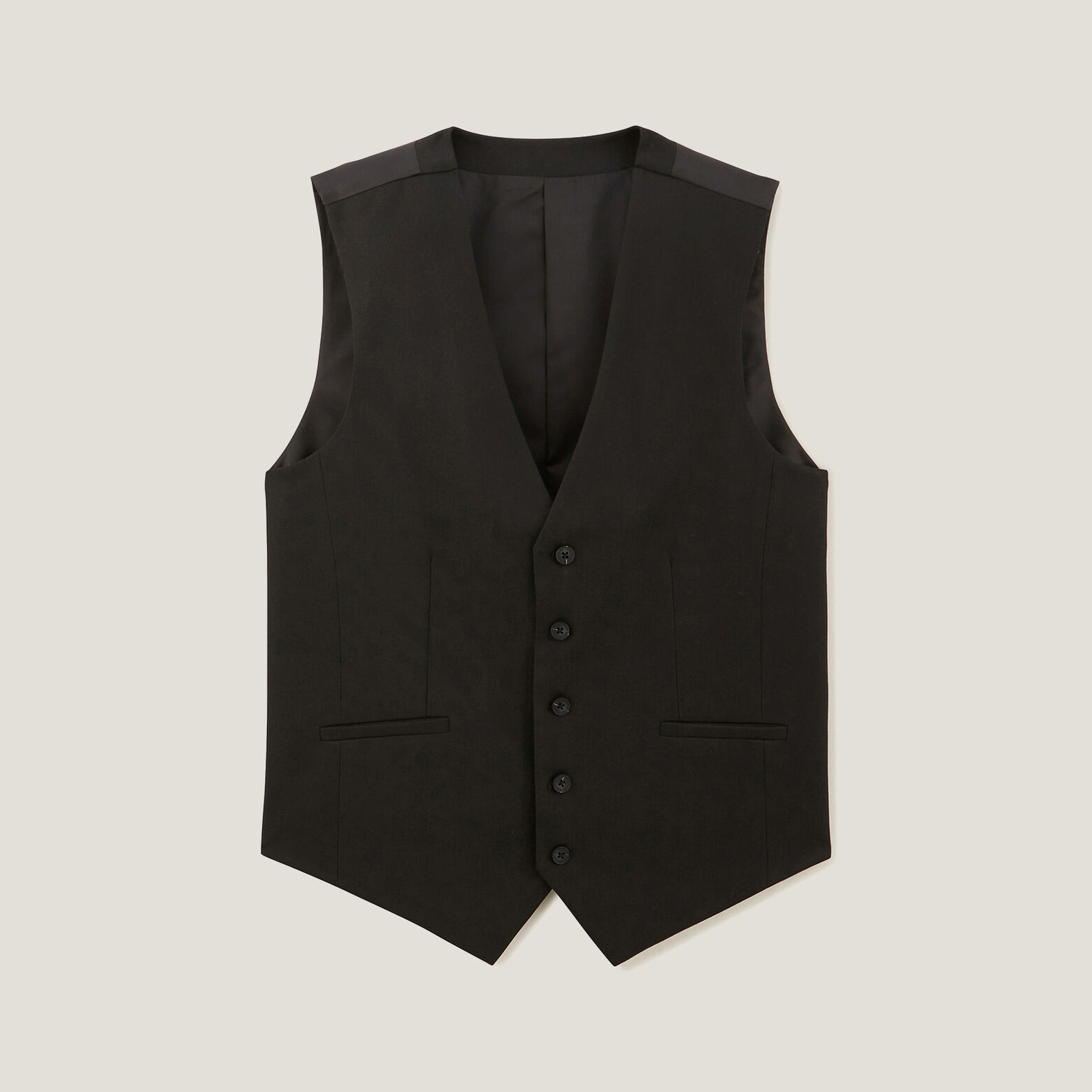 Slim effen kostuumgilet