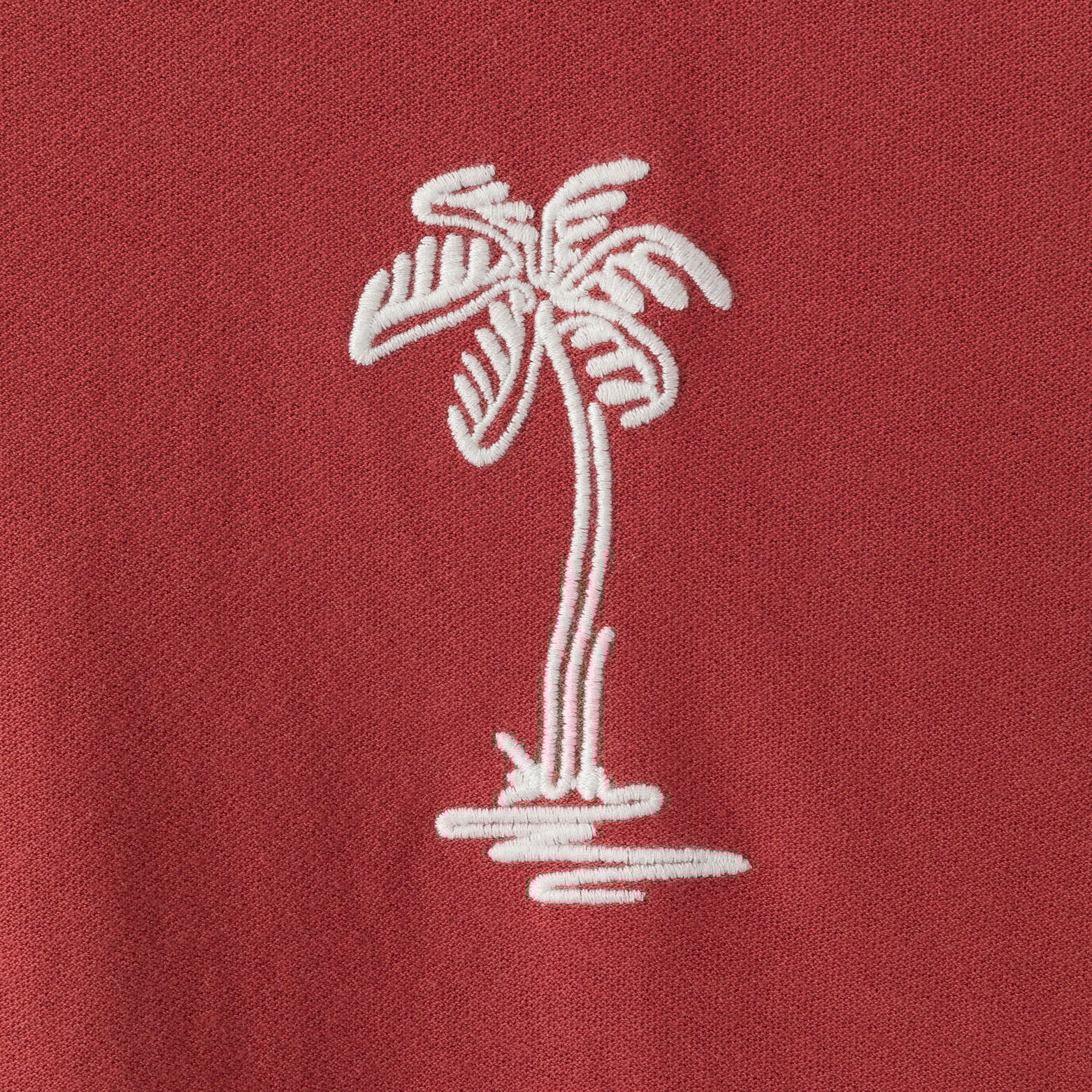 Tee shirt mati&egrave;re fantaisie broderie palmier