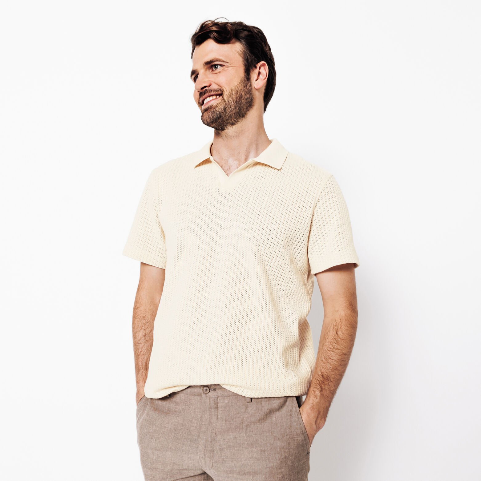 Polo manches courtes rayures verticales