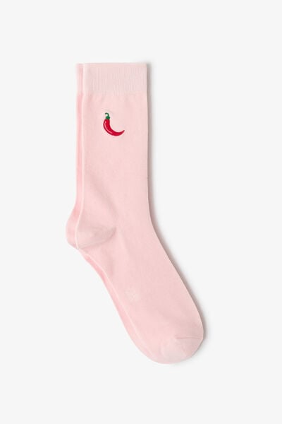 Chaussettes hautes brod&eacute;es