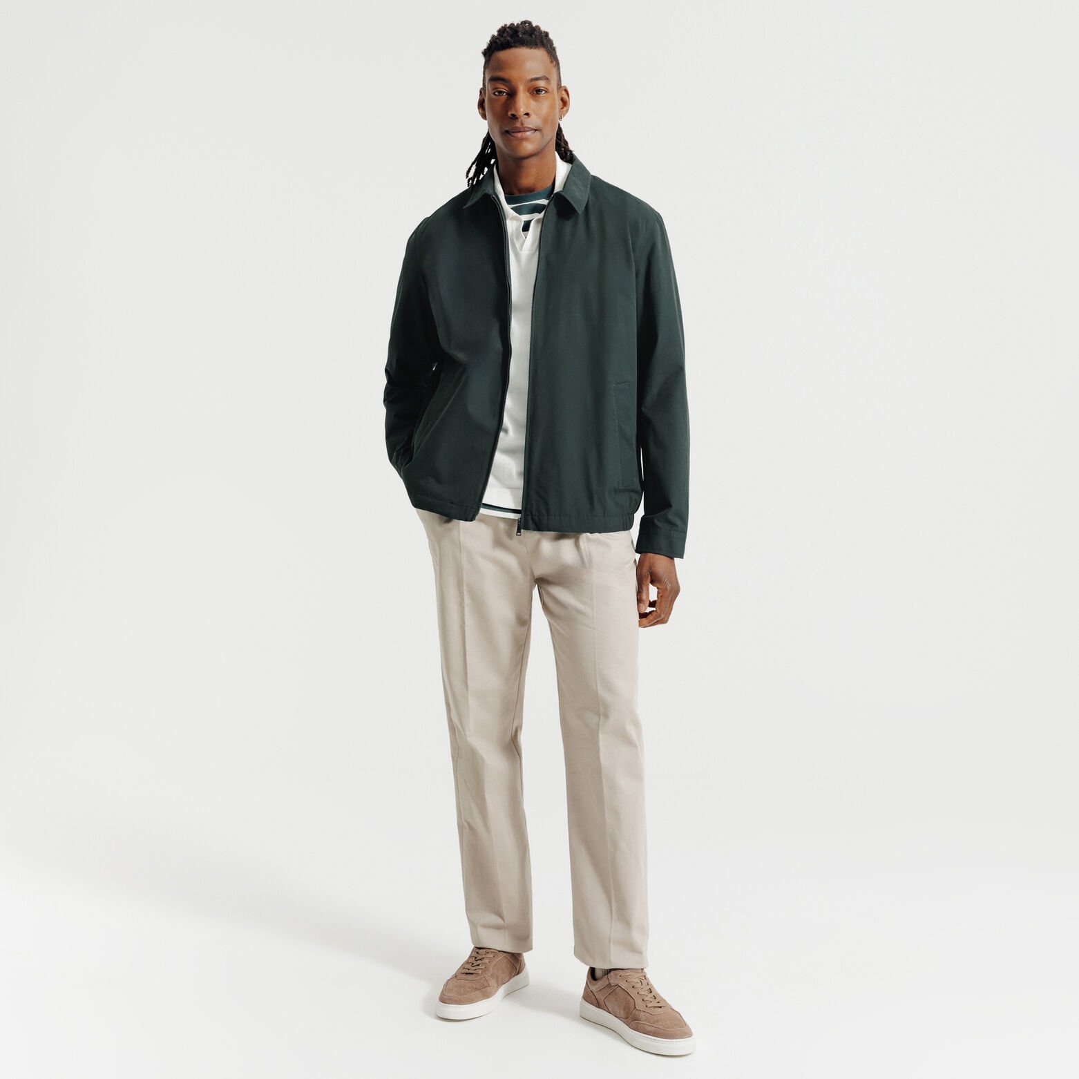 Blouson col chemise zipp&eacute;