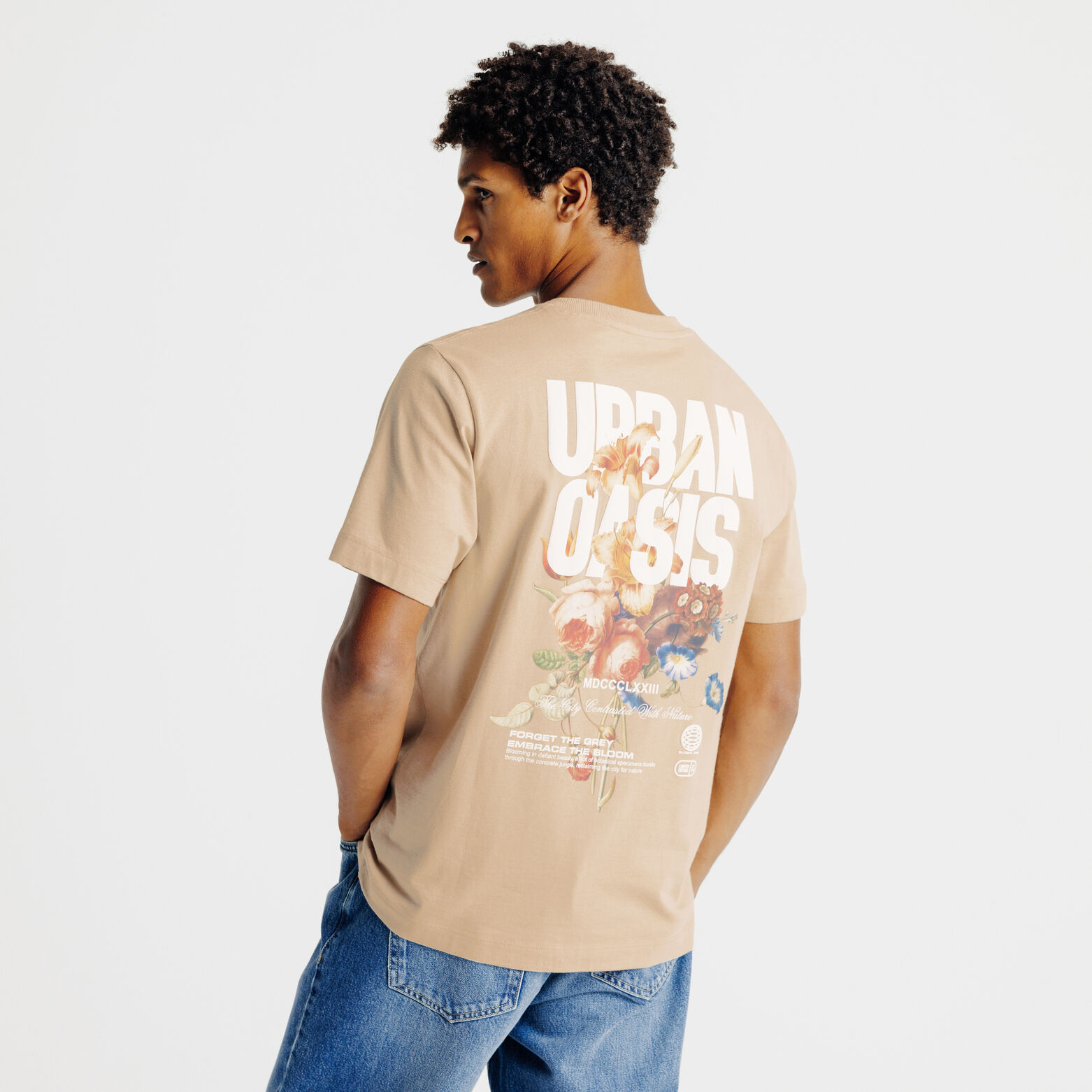 T-shirt met print voor- en achteraan