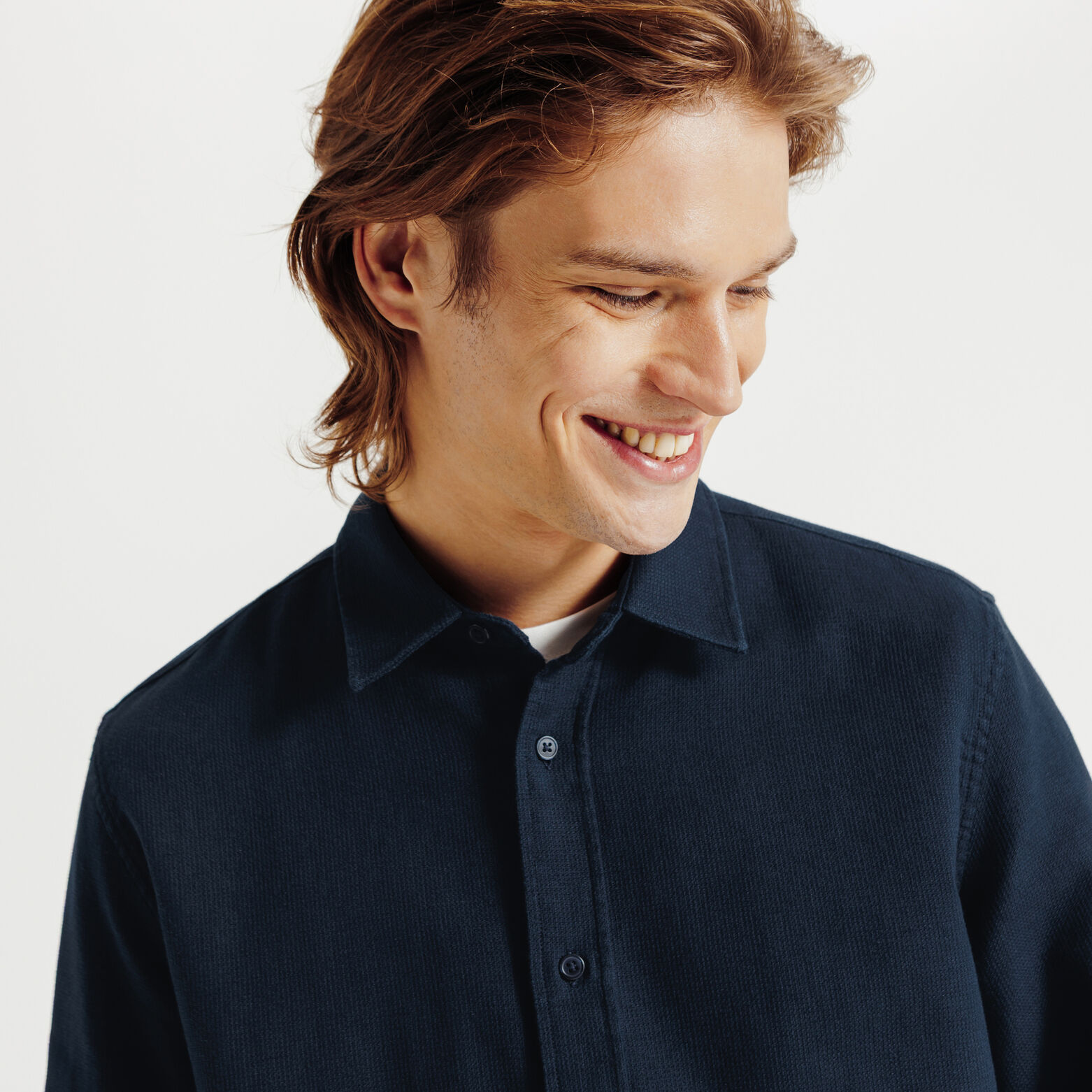 Chemise en coton gaufr&eacute;e