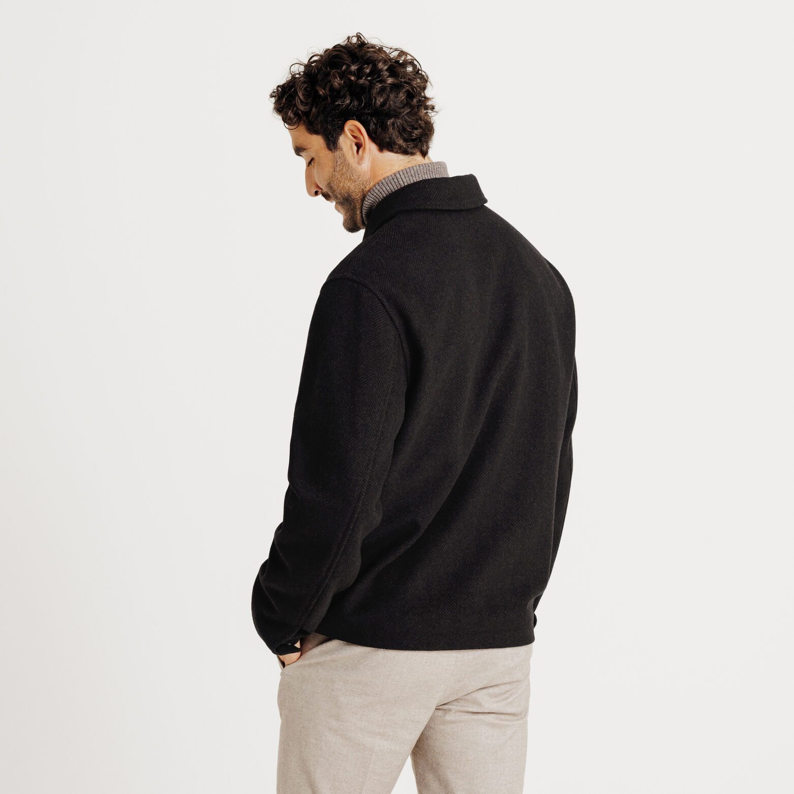 Blouson col chemise zipp&eacute;