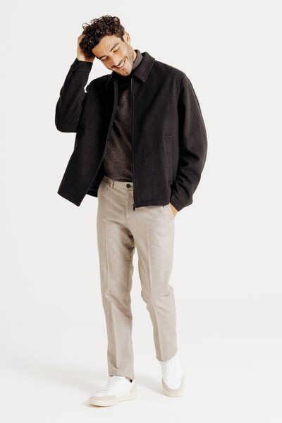 Pull col roul&eacute; m&eacute;rinos cachemire